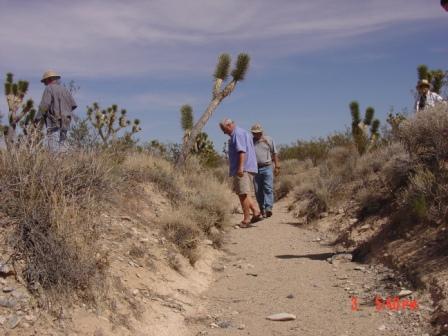 Luckenbach and saumure in washout in mohave preserve