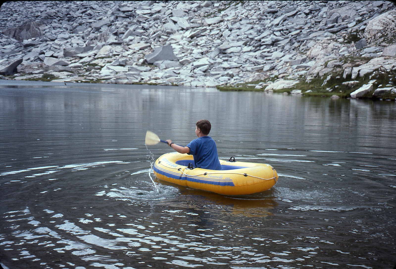 Retrieving temperature logger at Frog Lake
